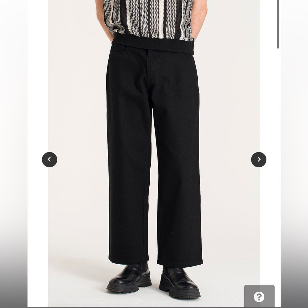 Olive Clothing Wide Cut Pants Black Size 30